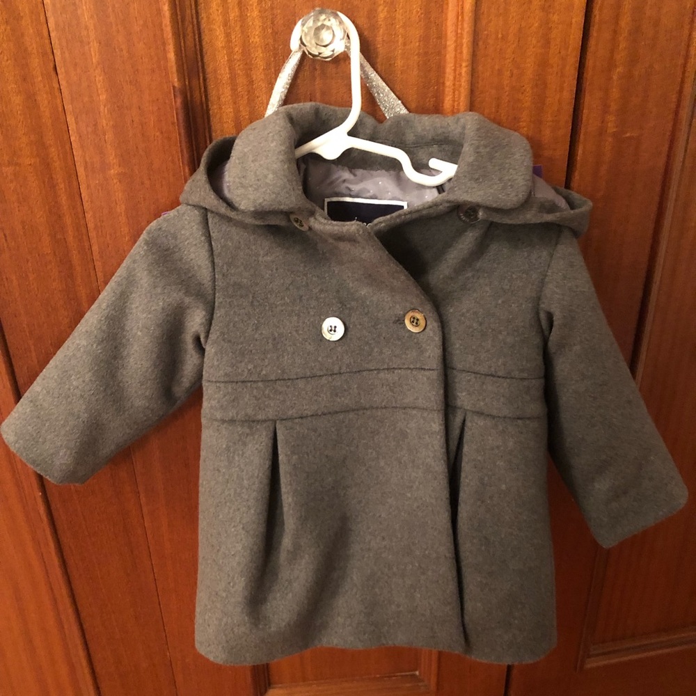 Brand new Jacadi grey coat 12M